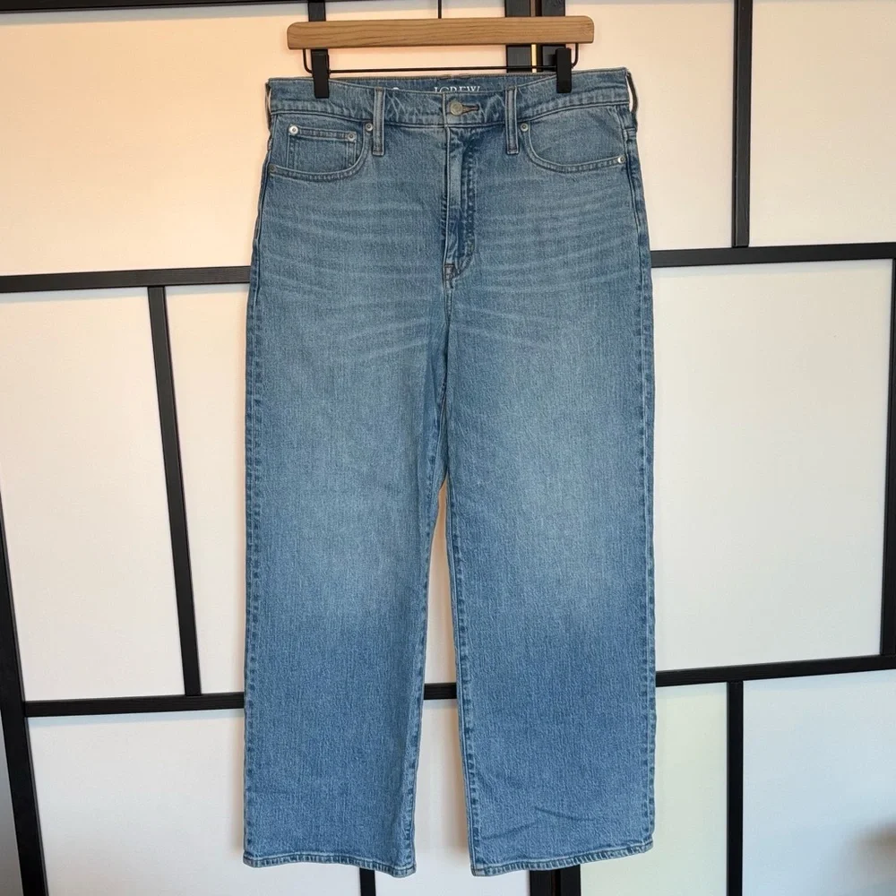 J CREW Slim Wide leg denim jeans high rise. Size 30 preppy‎ classic